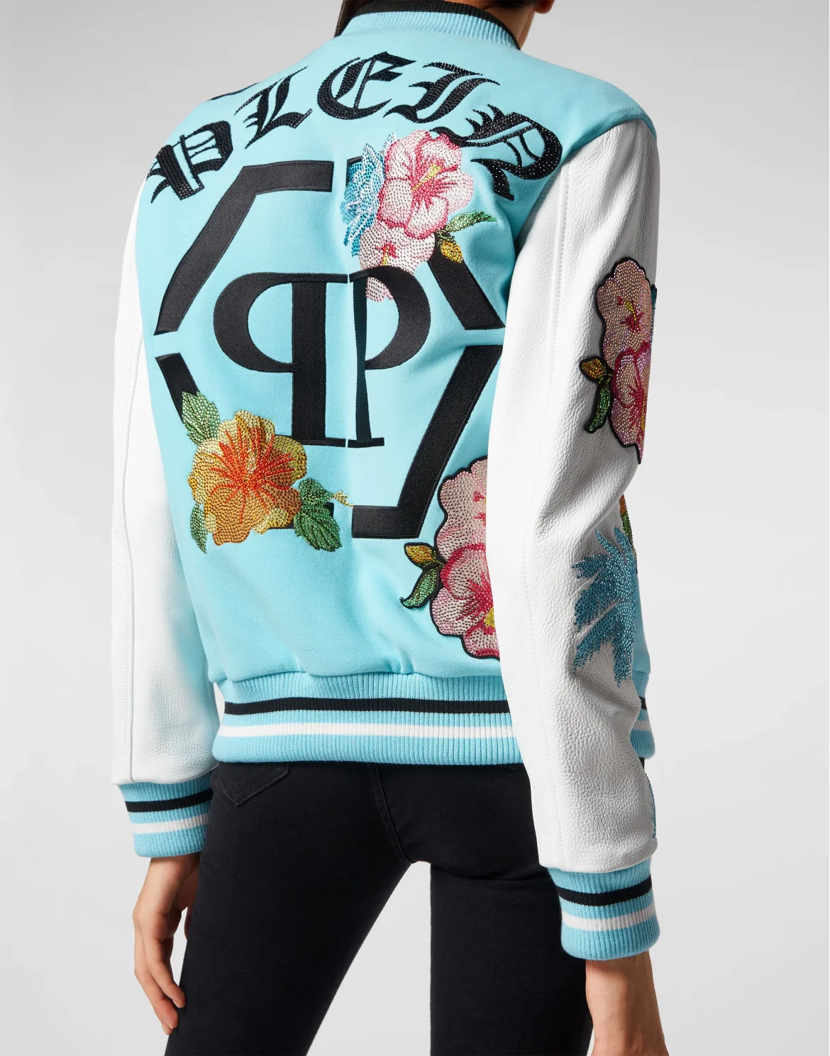 Leather Bomber Hawaii, цвет: Голубой