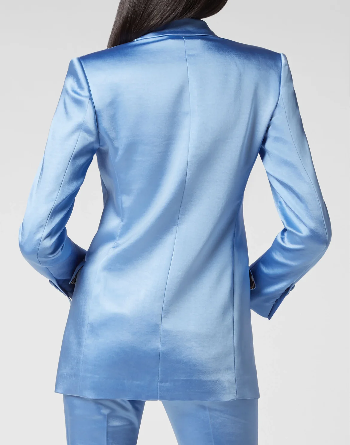 Satin Dandy Blazer, цвет: Голубой