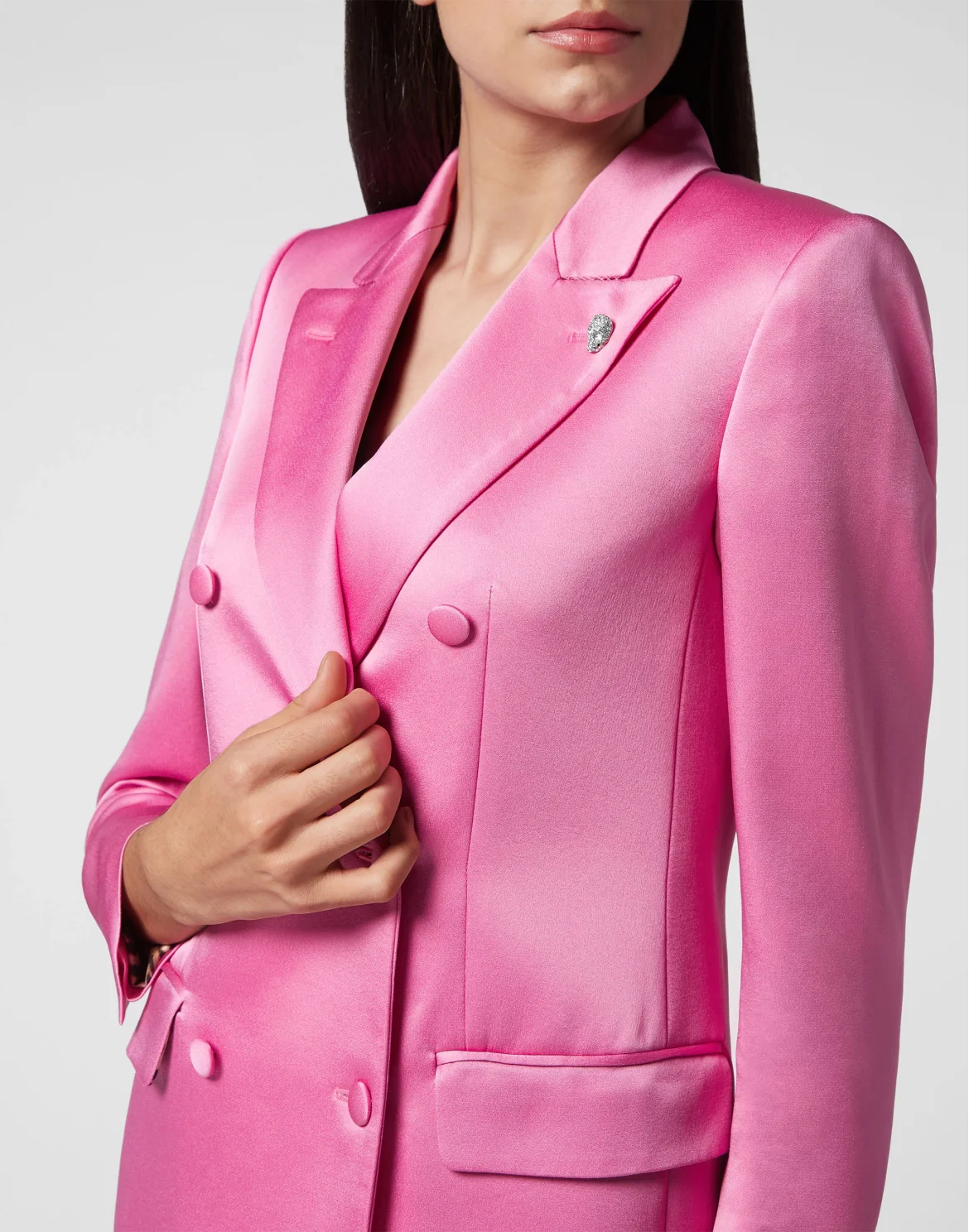 Satin Dandy Blazer, цвет: Розовый