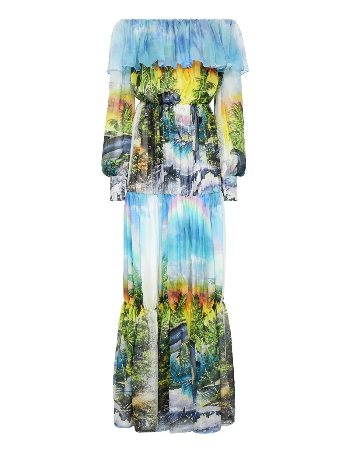 Long Dress Plisse Hawaii, цвет: Мультиколор