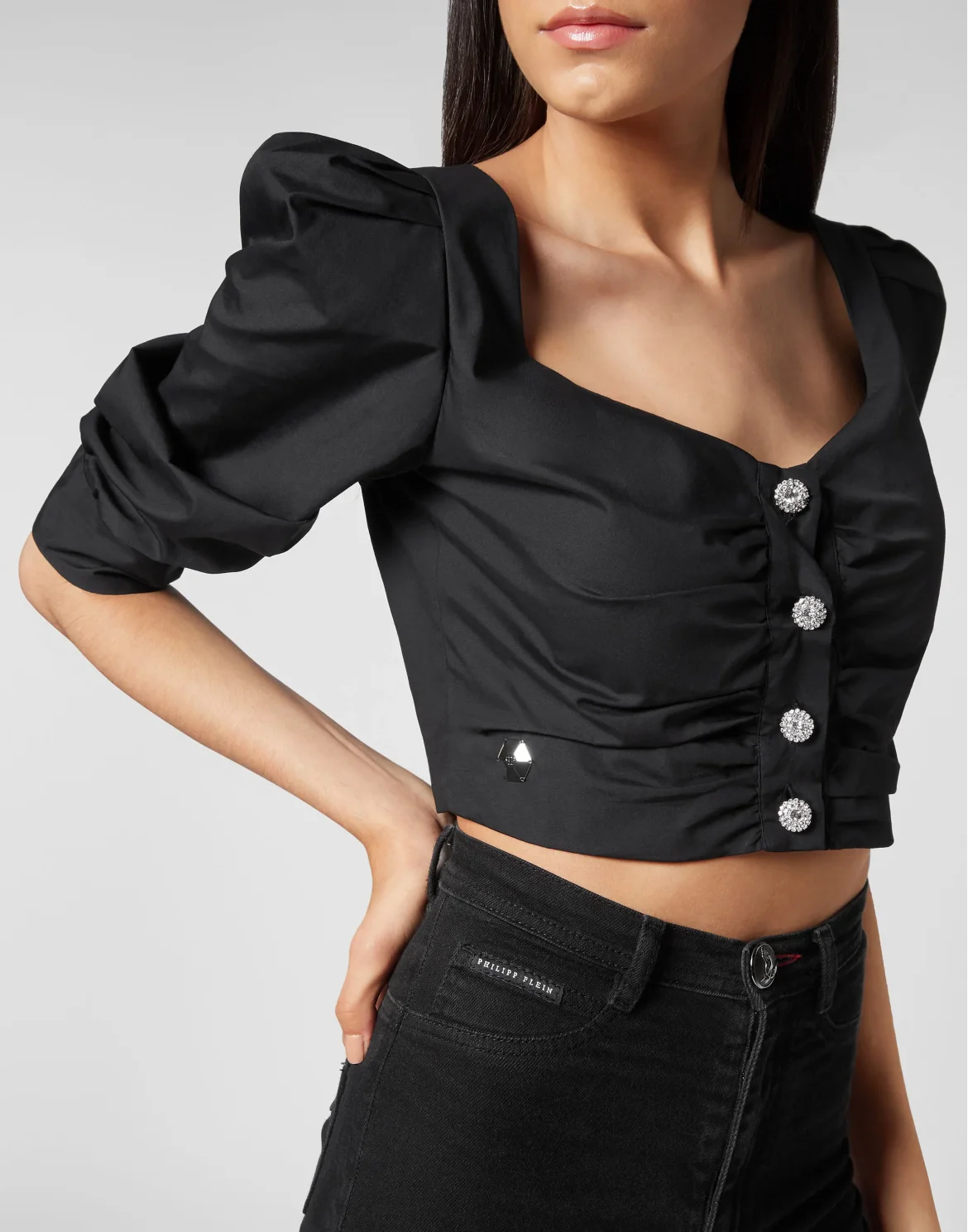 Cropped Top, цвет: Черный