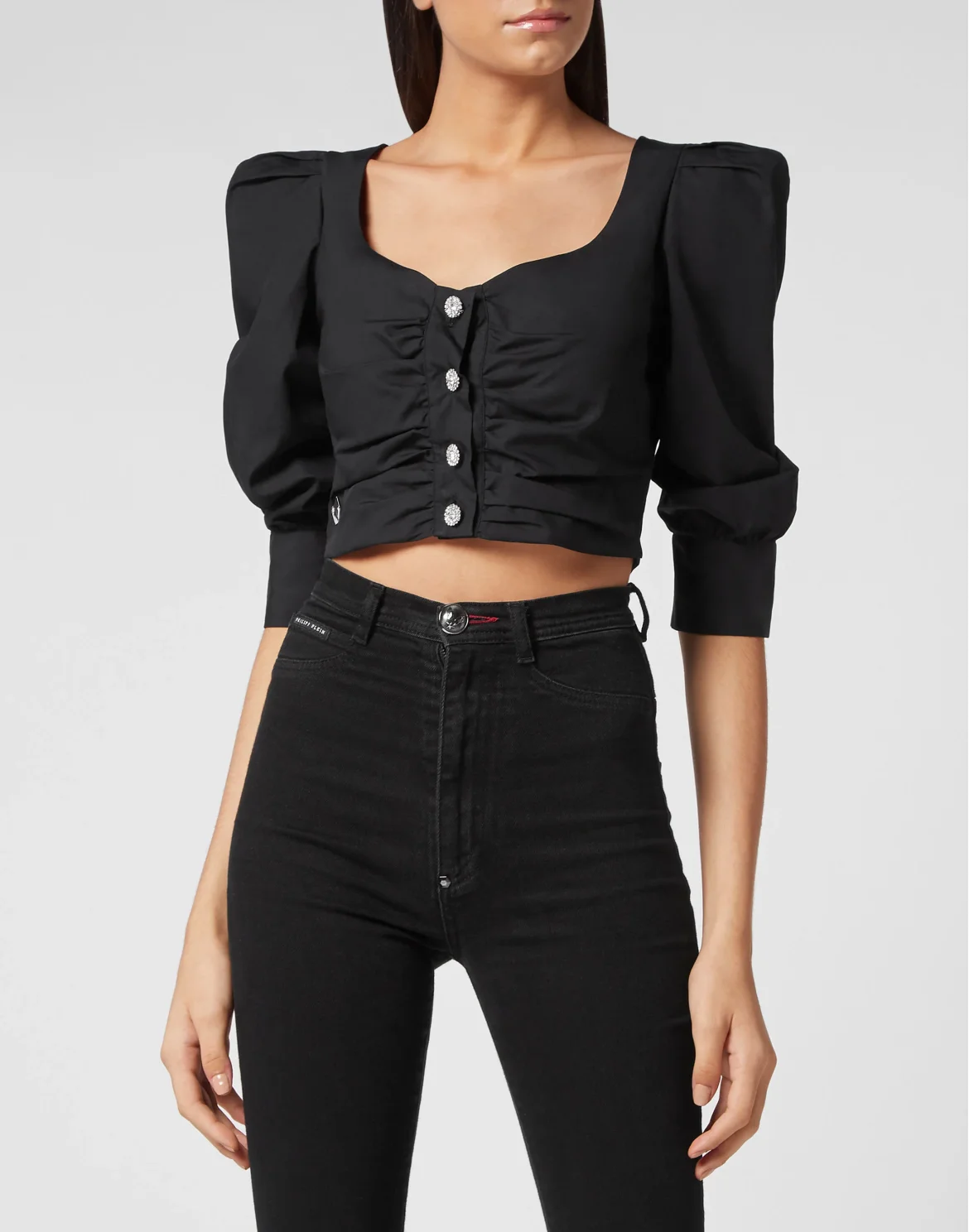 Cropped Top, цвет: Черный