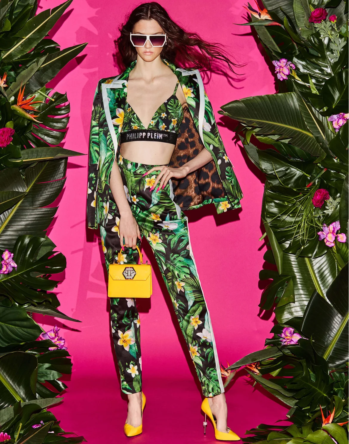 Duchesse Super High Waist Trousers Hawaii, цвет: Зеленый
