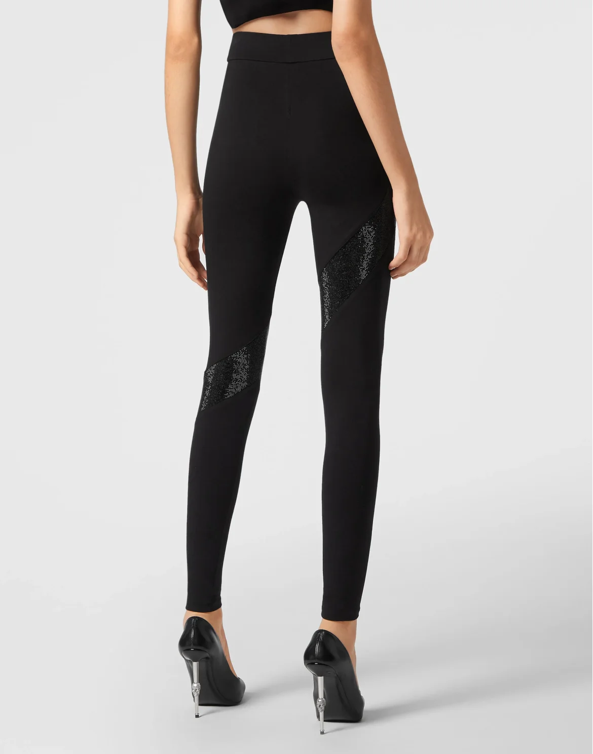 High Waist Leggings Crystal, цвет: Черный