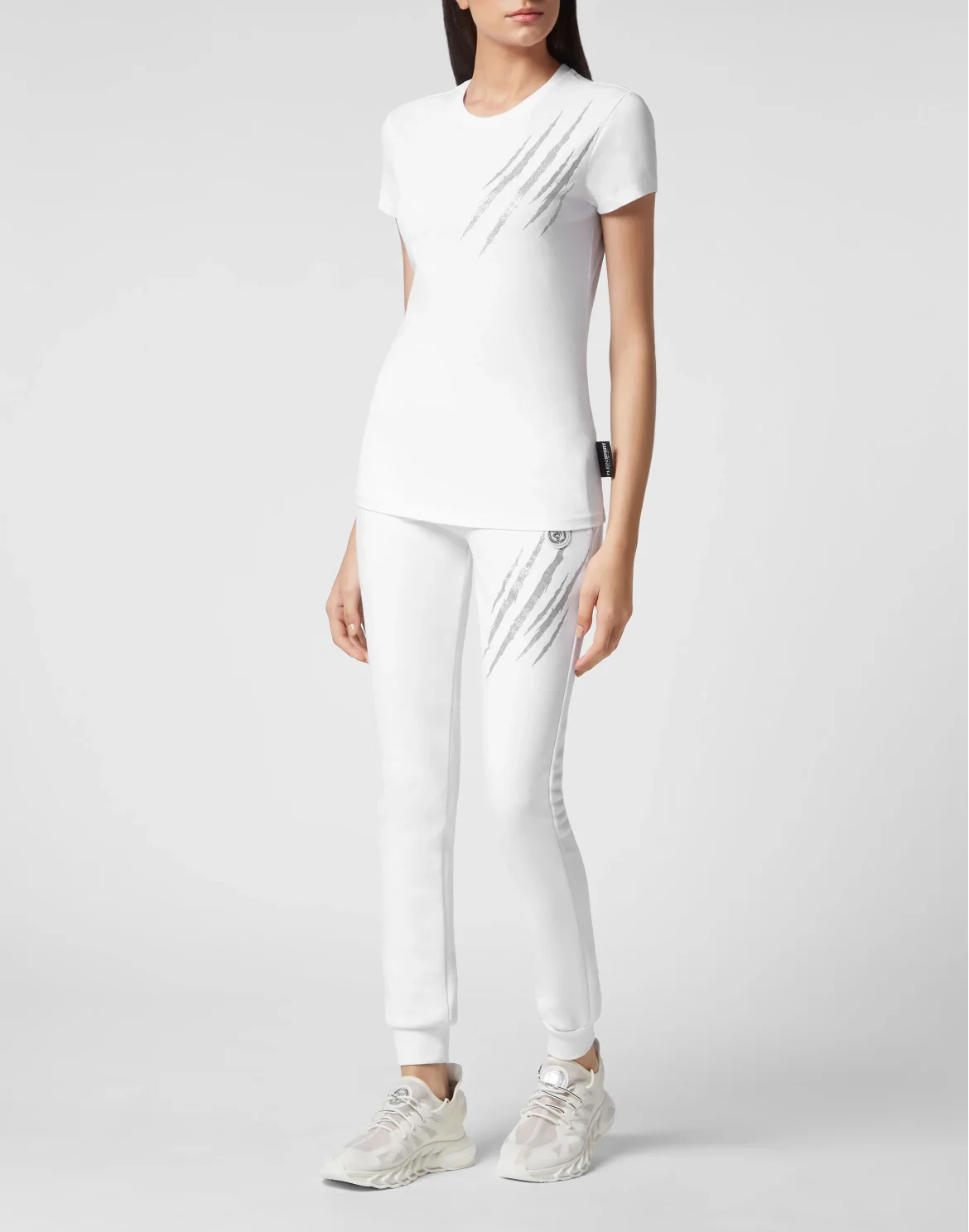 T-shirt Round Neck Sexy Pure Fit Scratch, цвет: Белый