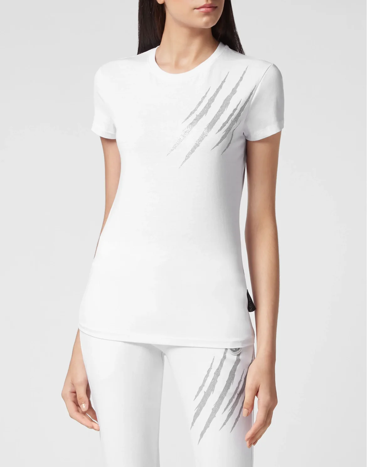 T-shirt Round Neck Sexy Pure Fit Scratch, цвет: Белый