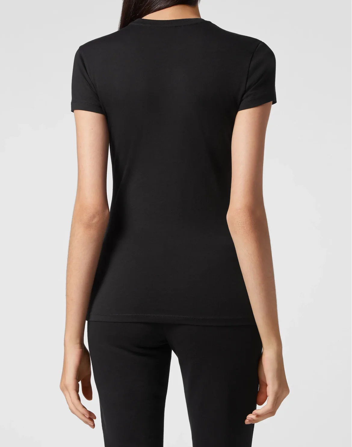 T-shirt Round Neck Sexy Pure Fit Scratch, цвет: Черный