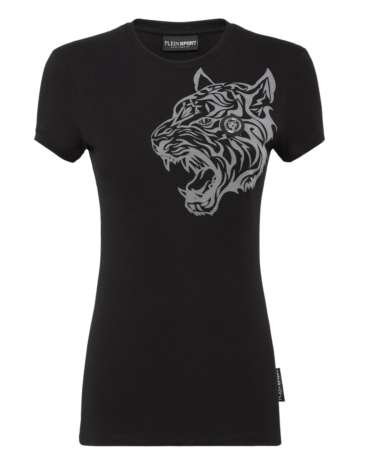 T-shirt Round Neck Sexy Pure Fit Tiger, цвет: Черный