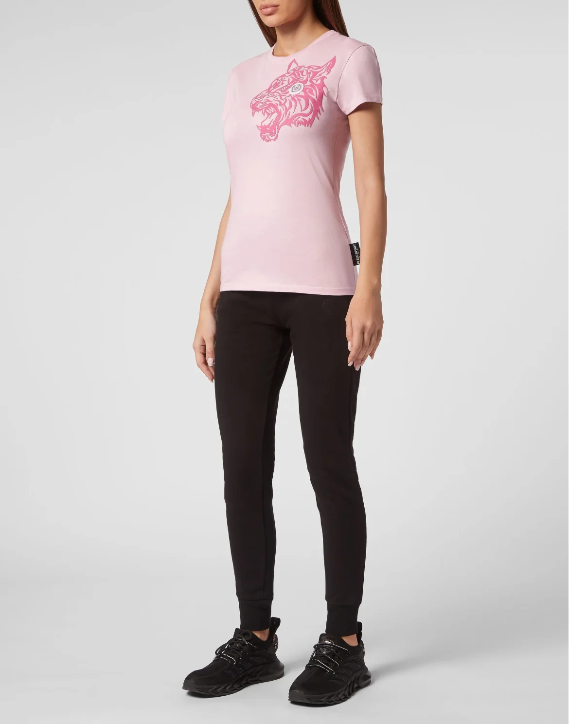 T-shirt Round Neck Sexy Pure Fit Tiger, цвет: Розовый