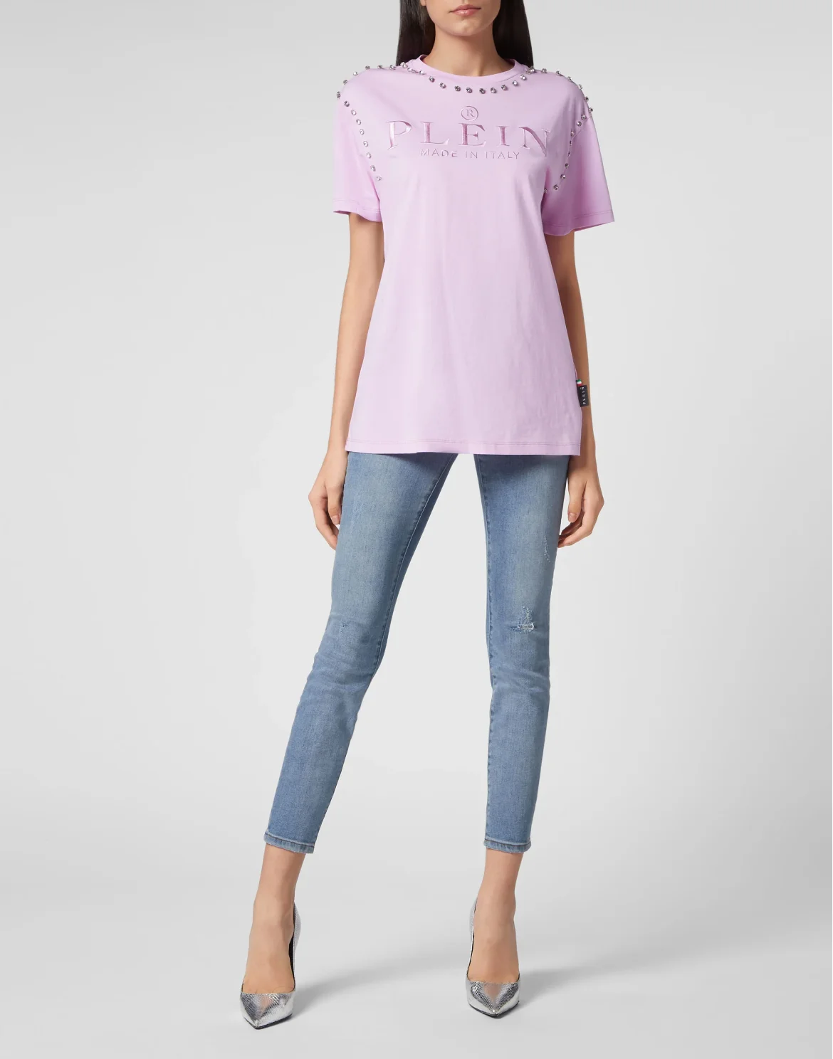 T-shirt Round Neck SS Stones, цвет: Розовый
