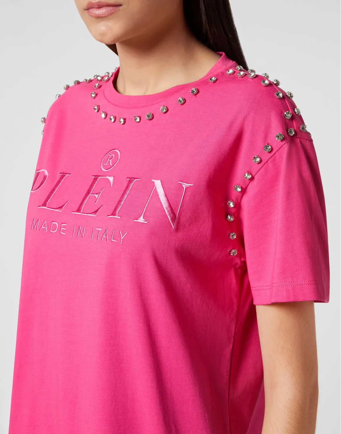 T-shirt Round Neck SS Stones, цвет: Розовый