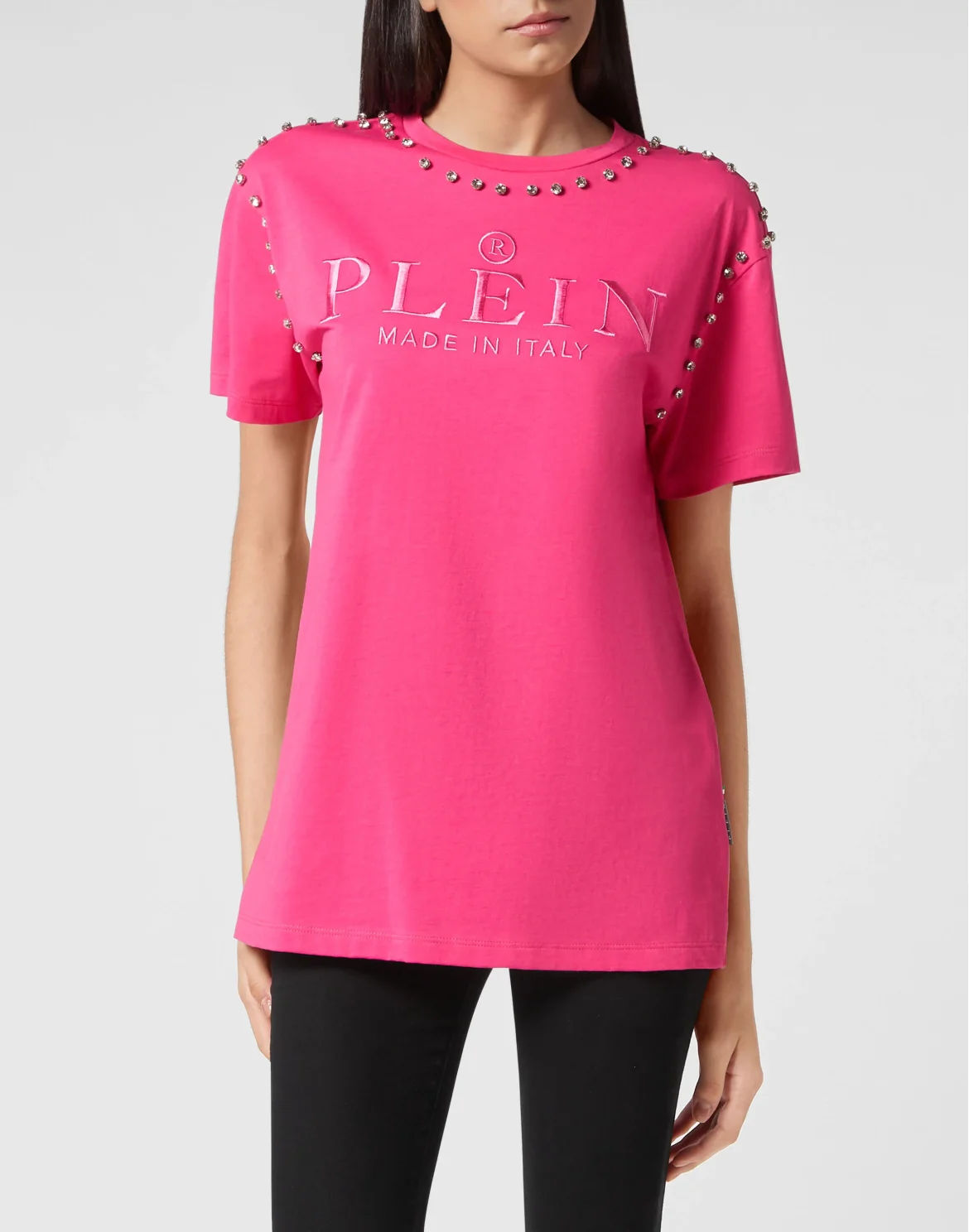 T-shirt Round Neck SS Stones, цвет: Розовый