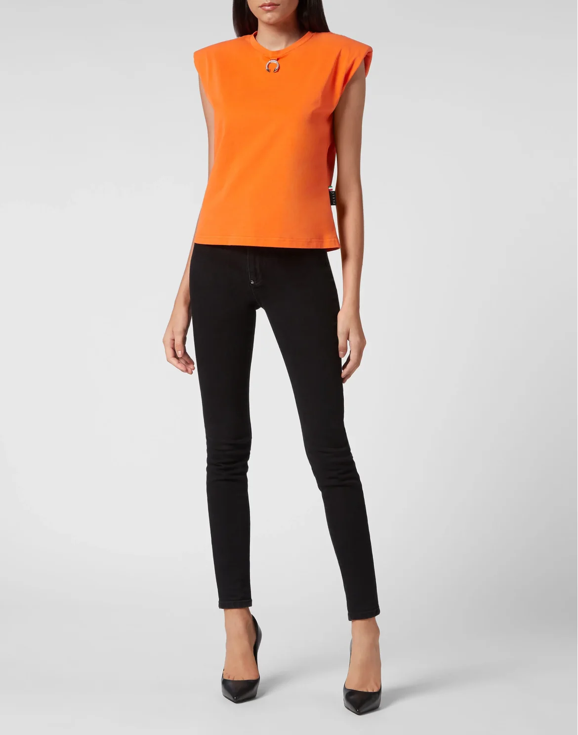 Shoulder Pads Tank Top Basic, цвет: Оранжевый