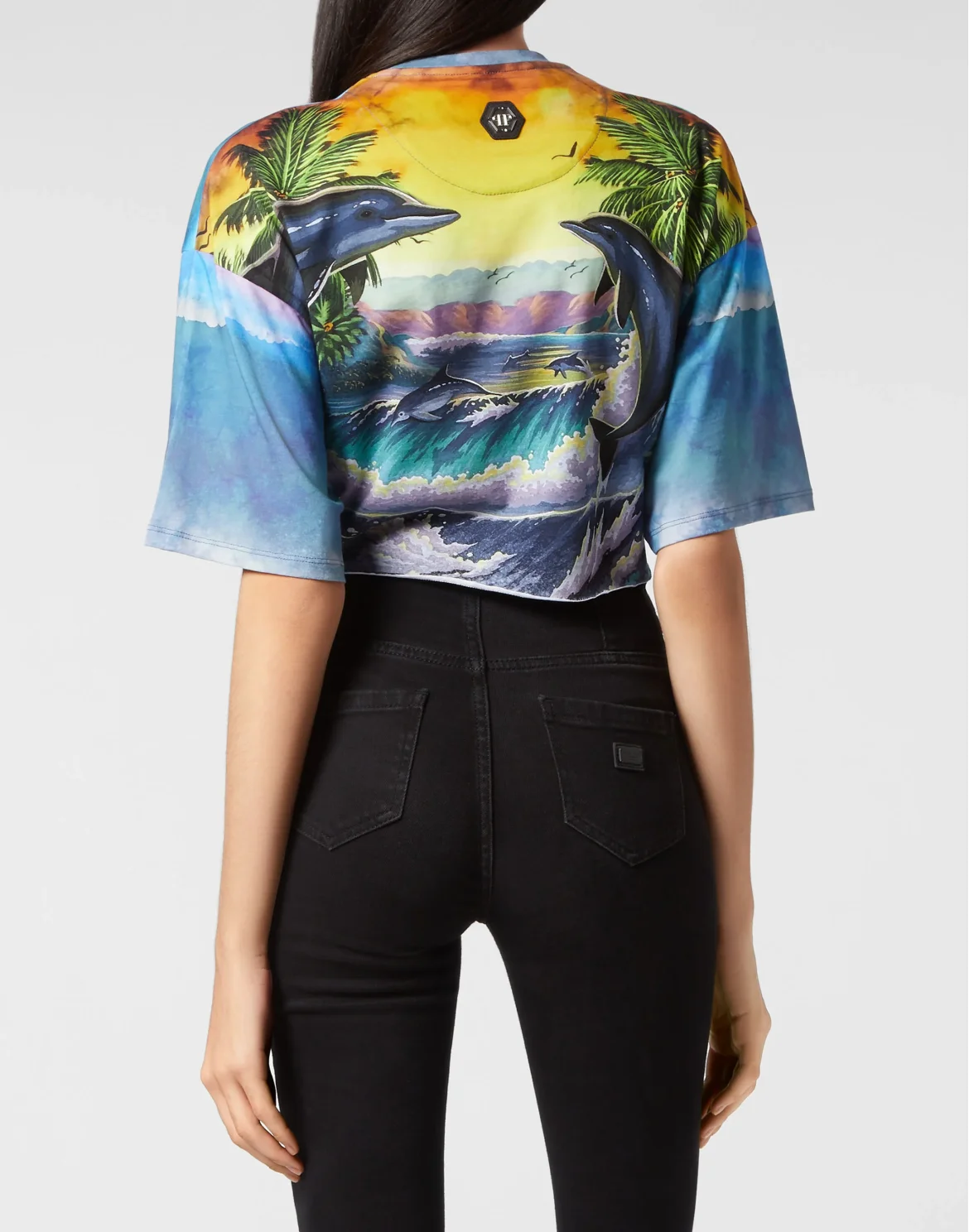 Cropped T-shirt Hawaii, цвет: Голубой