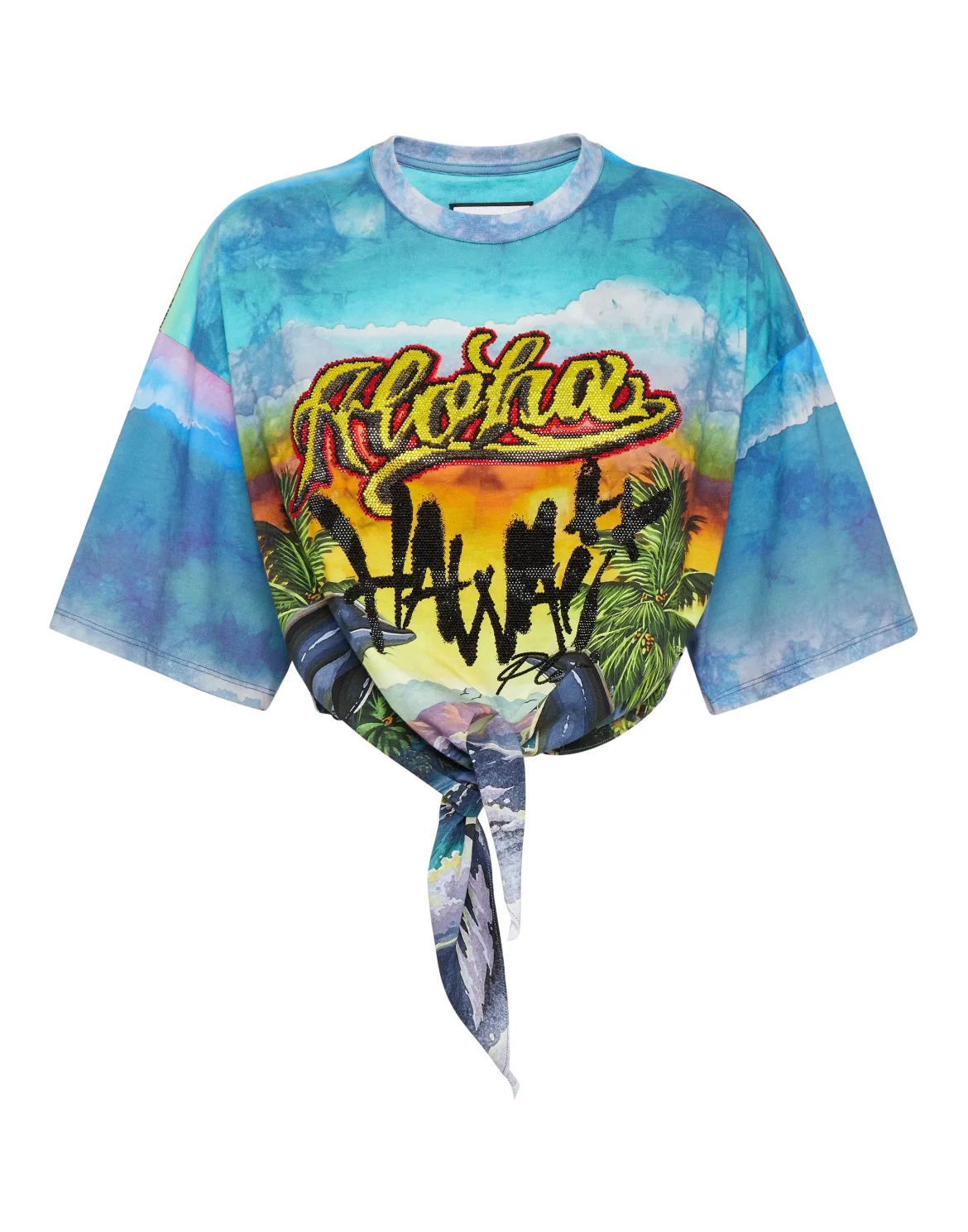 Cropped T-shirt Hawaii, цвет: Голубой