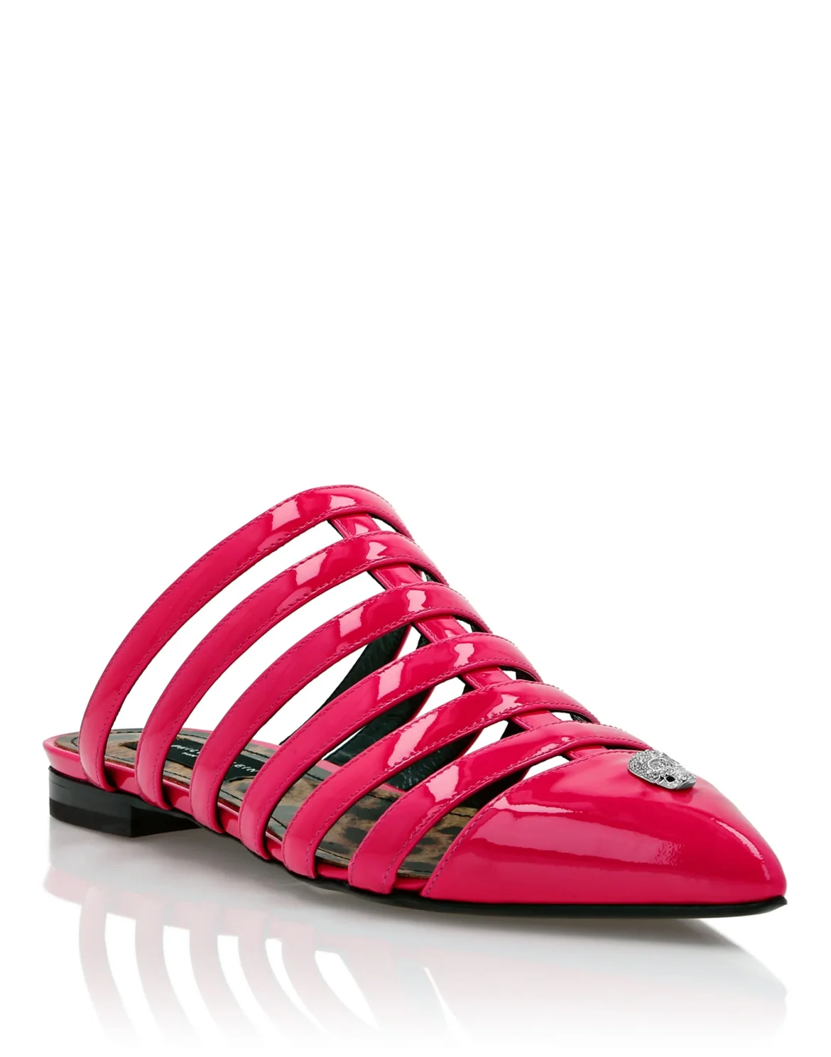 Vernice Sandals Flat Skull, цвет: Розовый