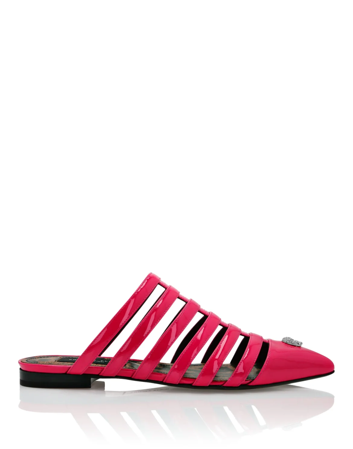 Vernice Sandals Flat Skull, цвет: Розовый