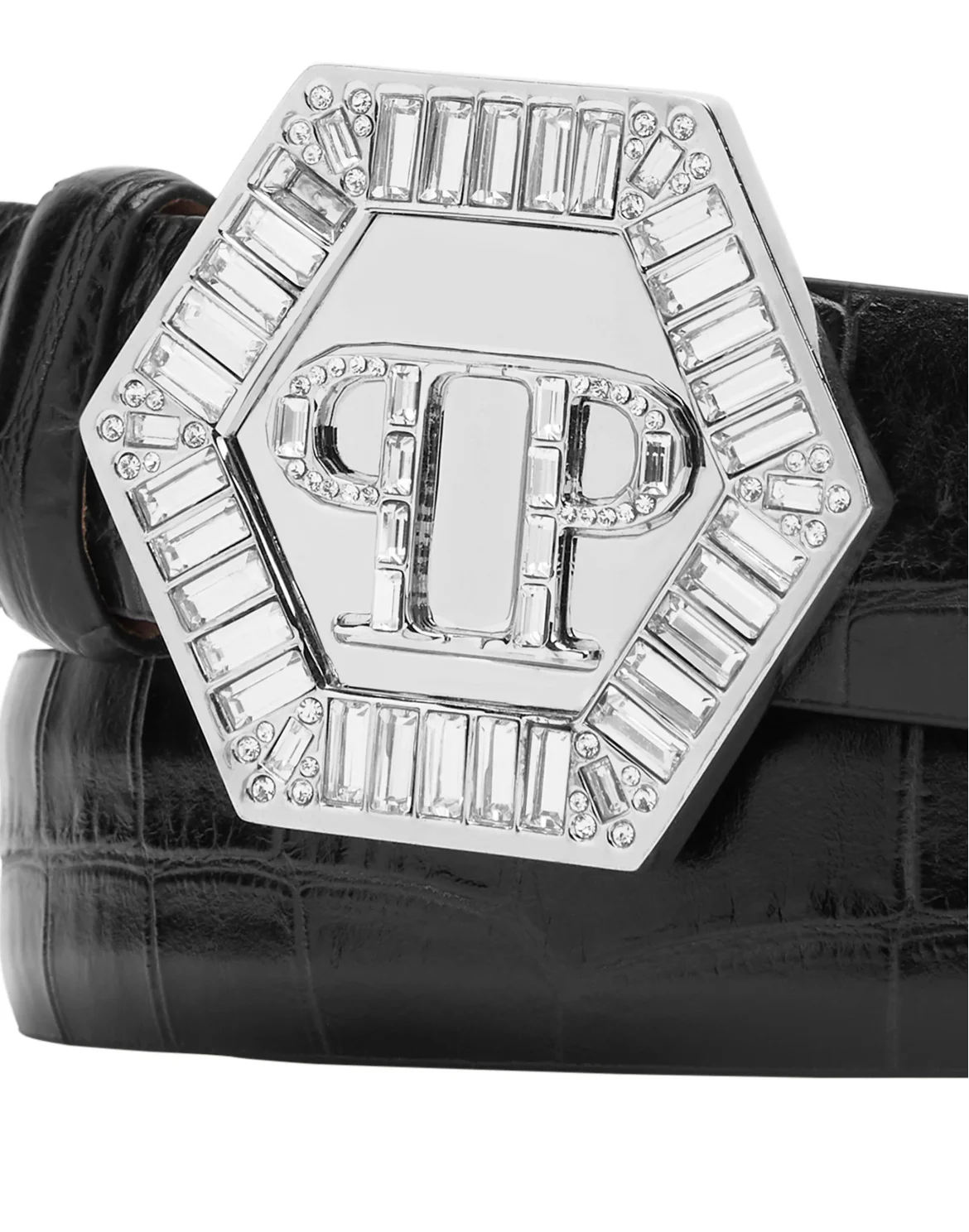 Crocco Printed Belt Hexagon, цвет: Черный