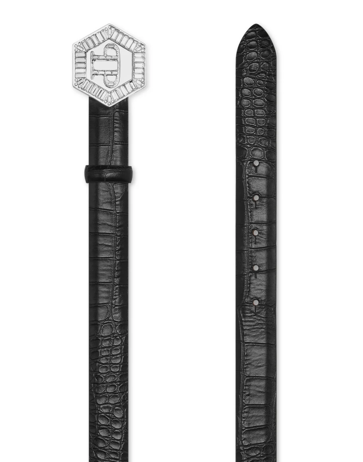 Crocco Printed Belt Hexagon, цвет: Черный