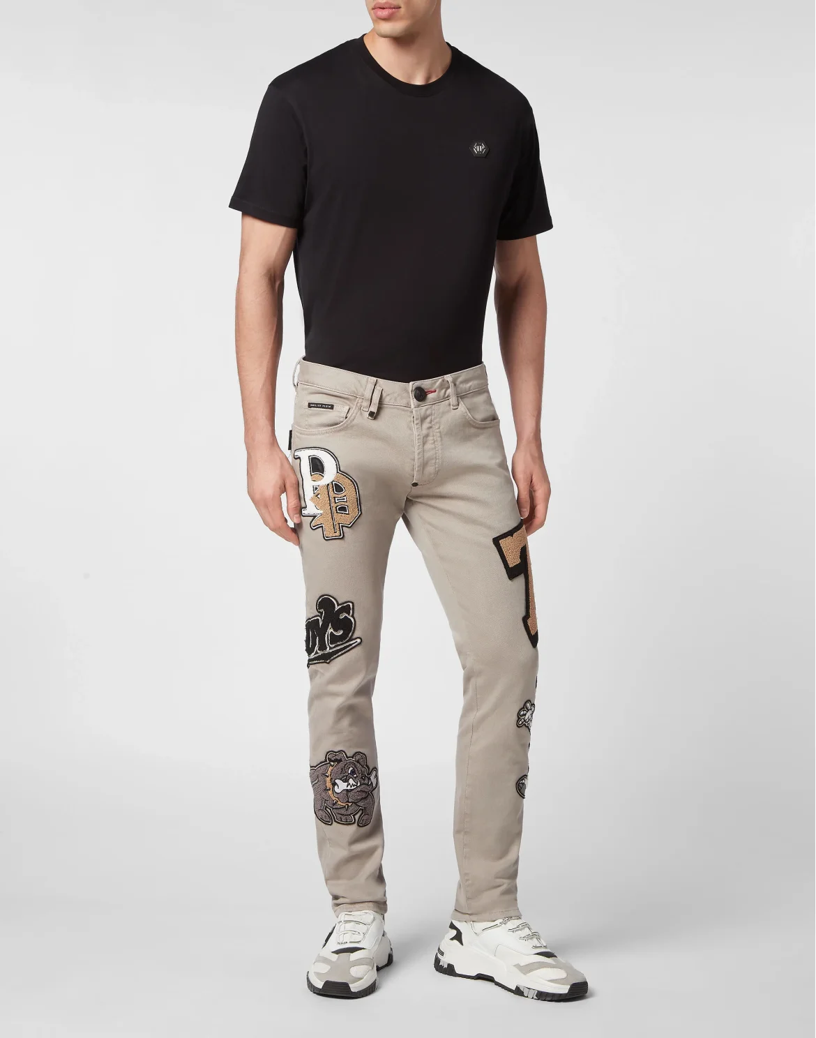 Denim Trousers Super Straight Cut, цвет: Бежевый