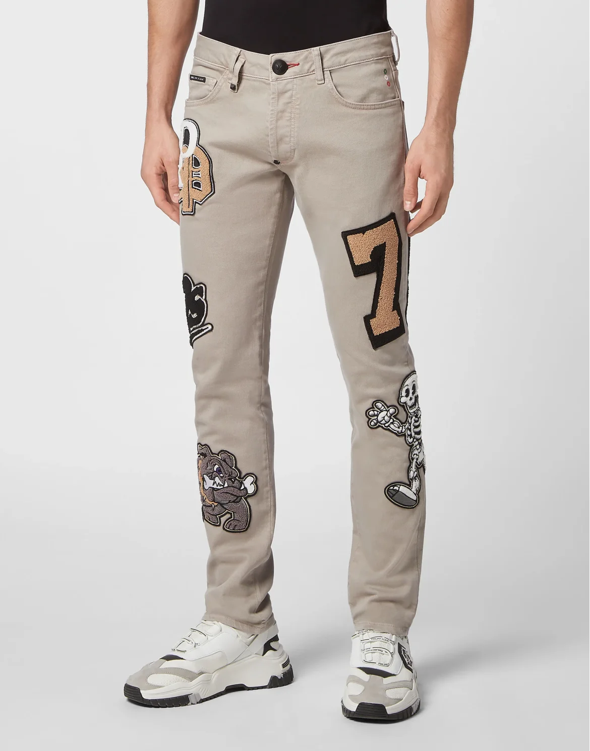 Denim Trousers Super Straight Cut, цвет: Бежевый