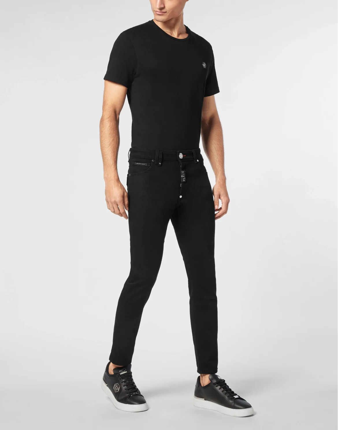 Denim Trousers Skinny Fit, цвет: Черный