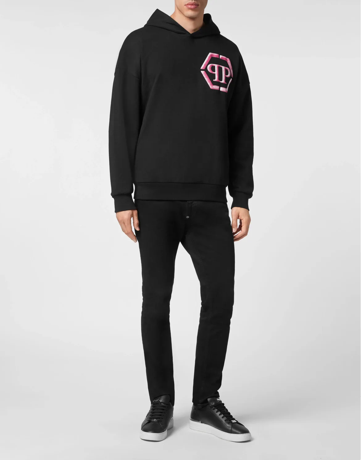 Hoodie Sweatshirt Hexagon, цвет: Черный