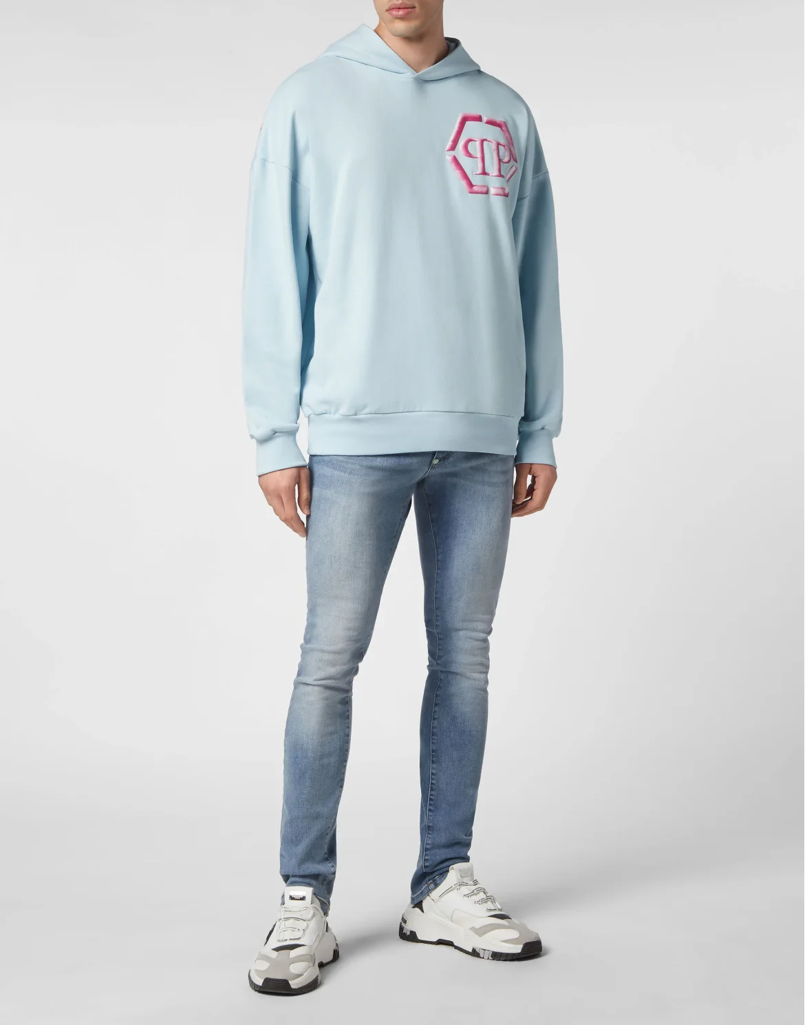 Hoodie Sweatshirt Hexagon, цвет: Голубой