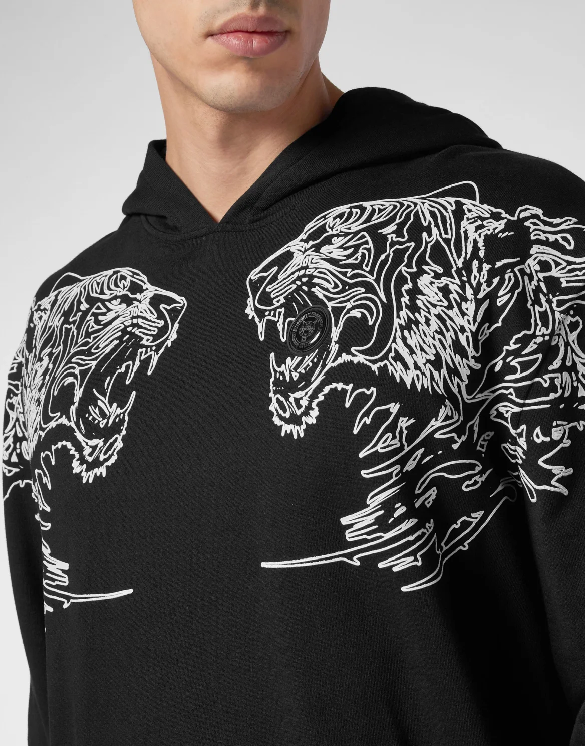 Hoodie Sweatshirt Tiger, цвет: Черный