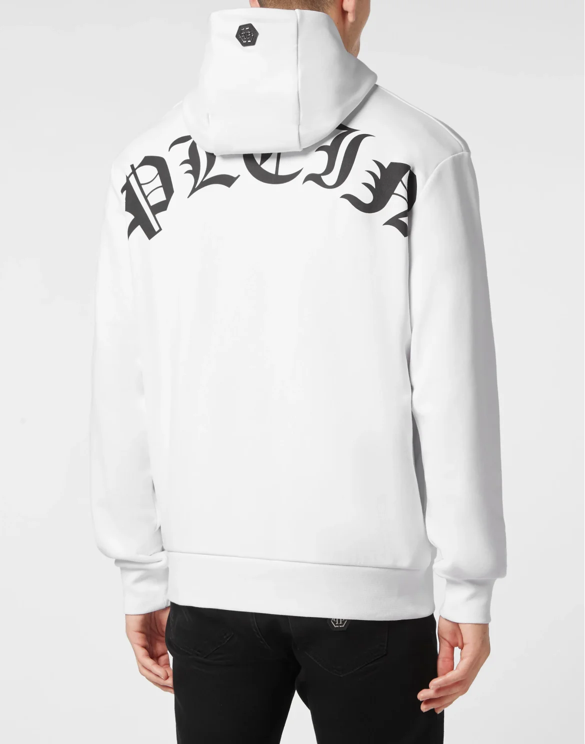 Hoodie Sweatshirt with Crystals Smile, цвет: Белый