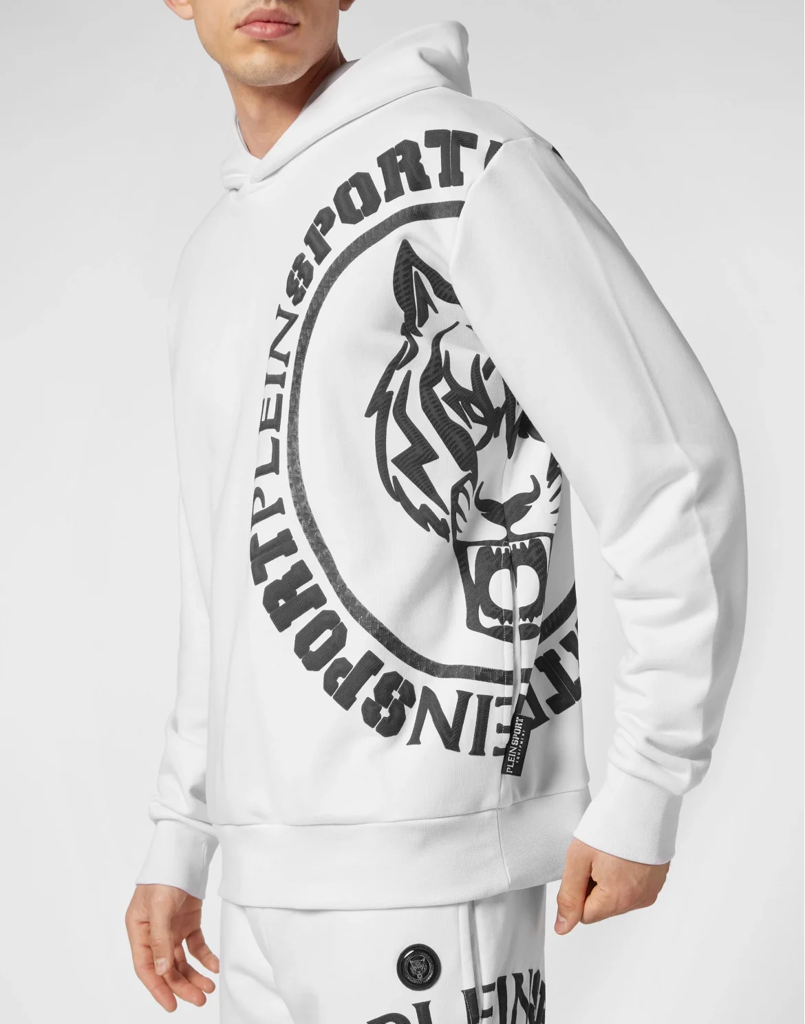 Hoodie Sweatshirt Carbon Tiger, цвет: Белый