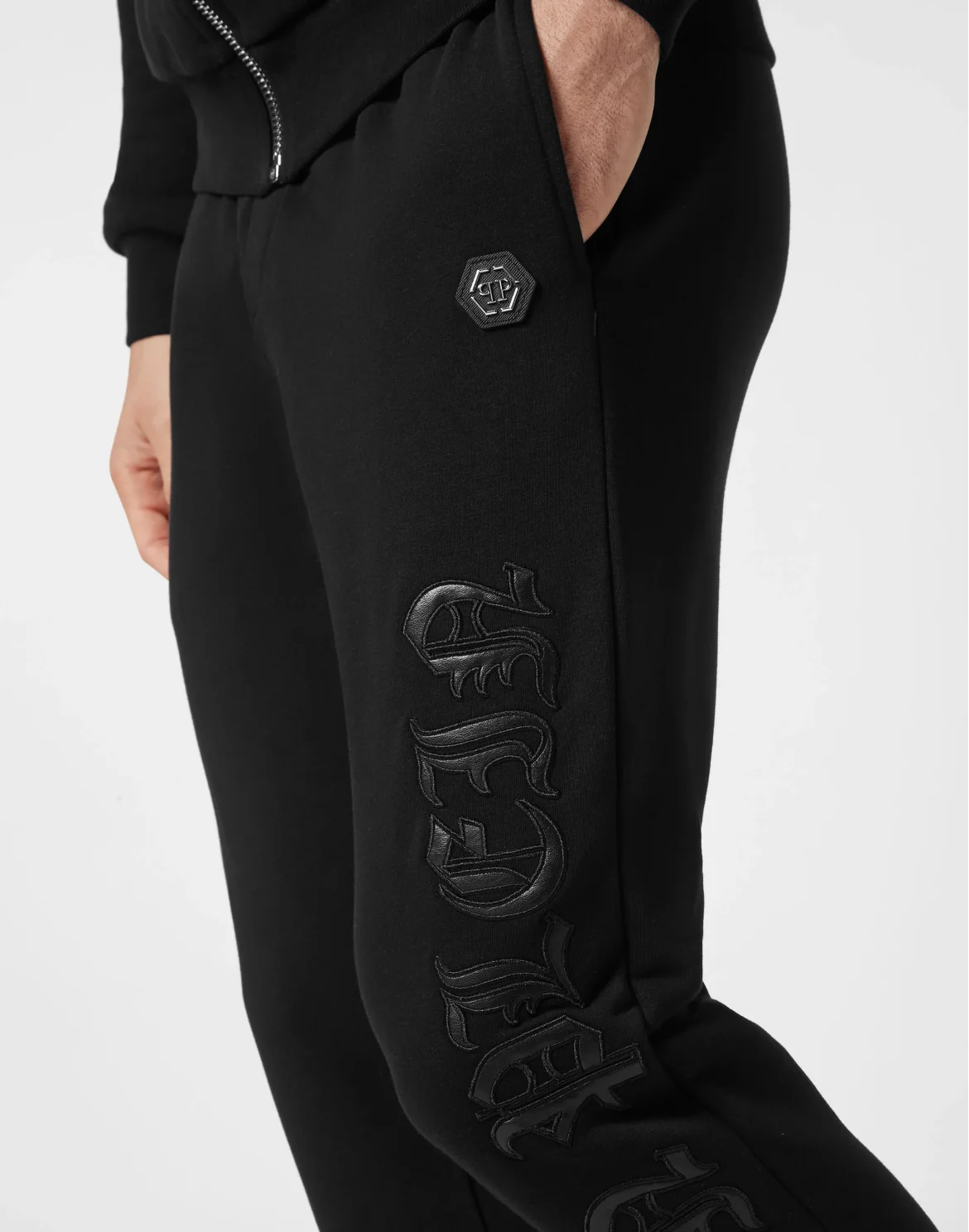 Jogging Tracksuit: Top/Trousers Gothic Plein, цвет: Черный
