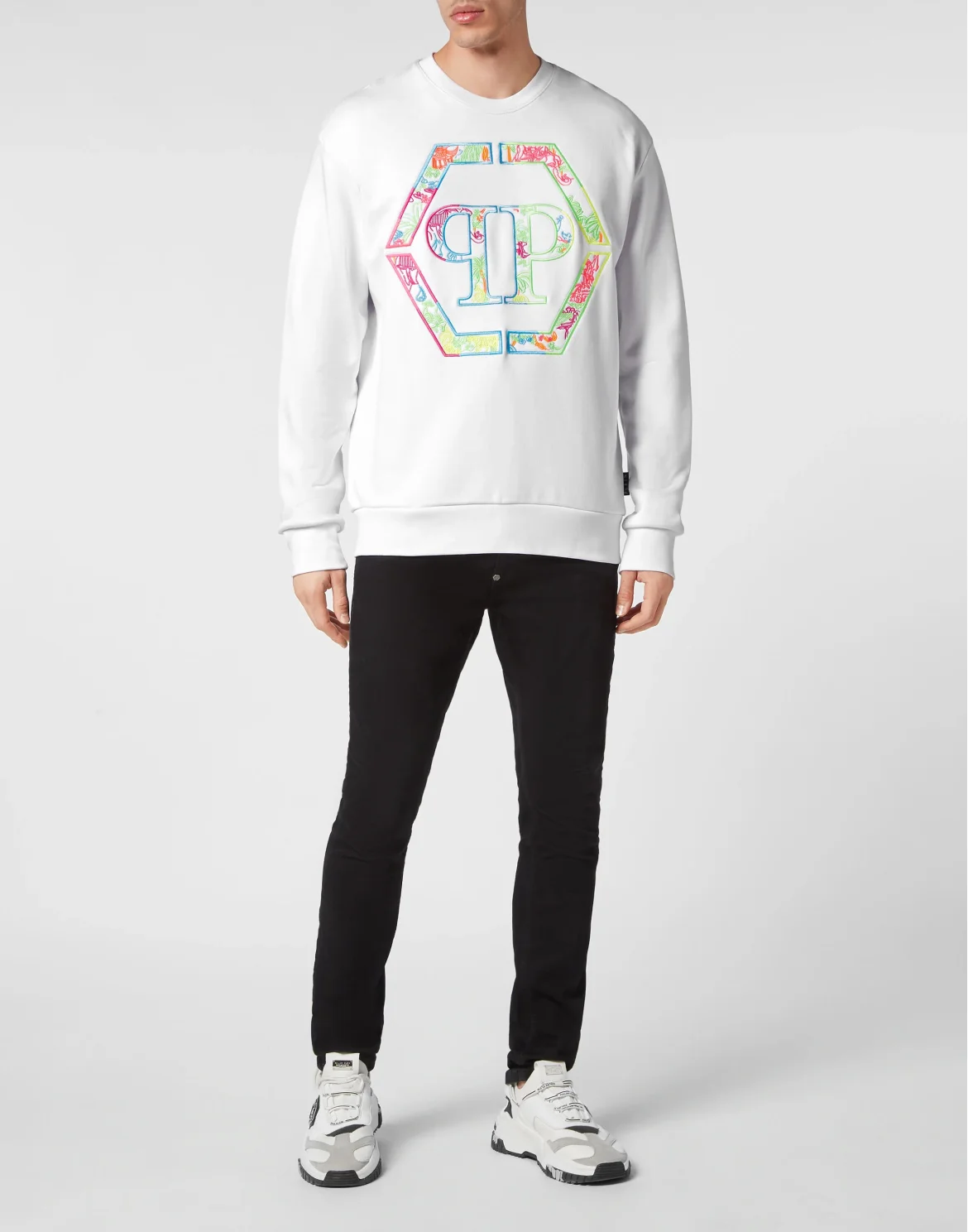 Embroidered Sweatshirt LS, цвет: Белый