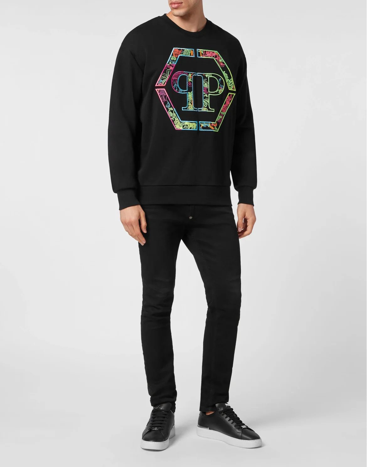 Embroidered Sweatshirt LS, цвет: Черный