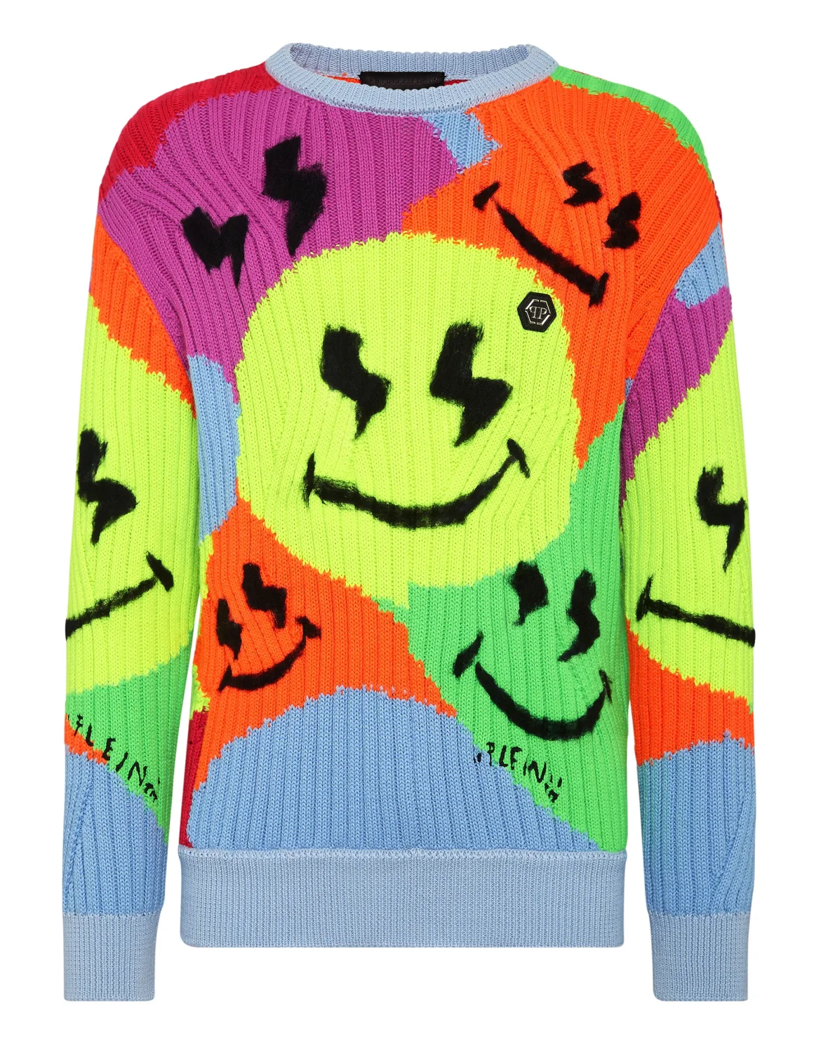 Yarn Blend Wool Roundneck Smile Graffiti, цвет: Мультиколор
