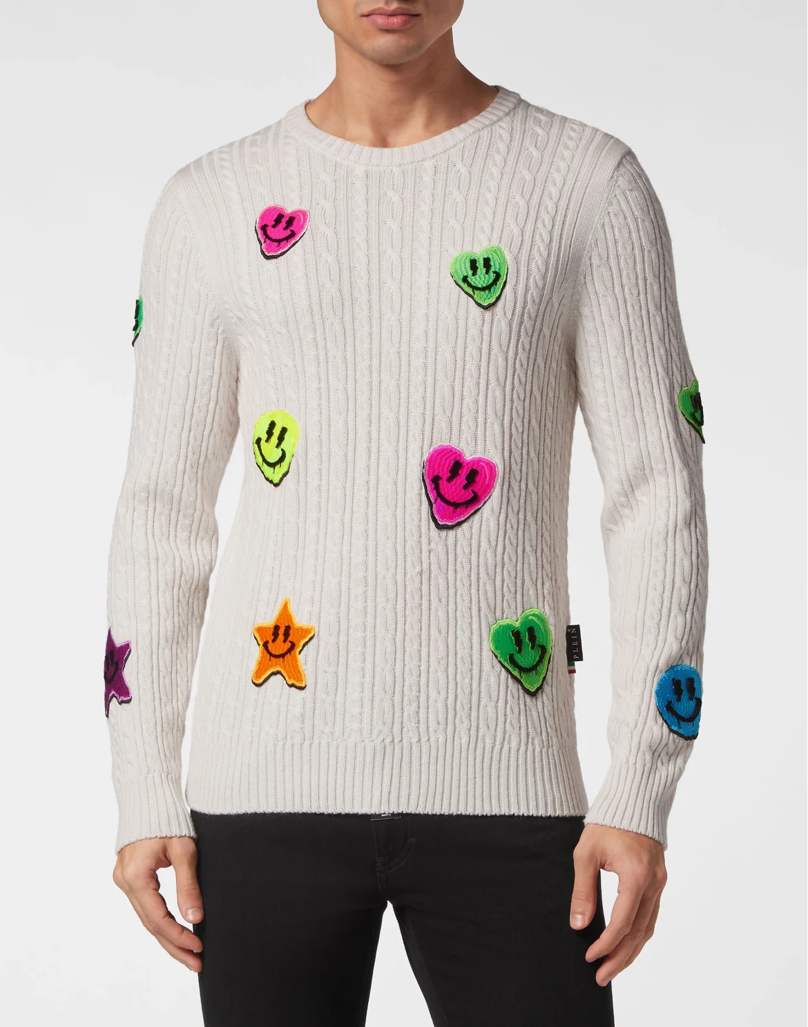 Wool Pullover Round Neck, цвет: Белый