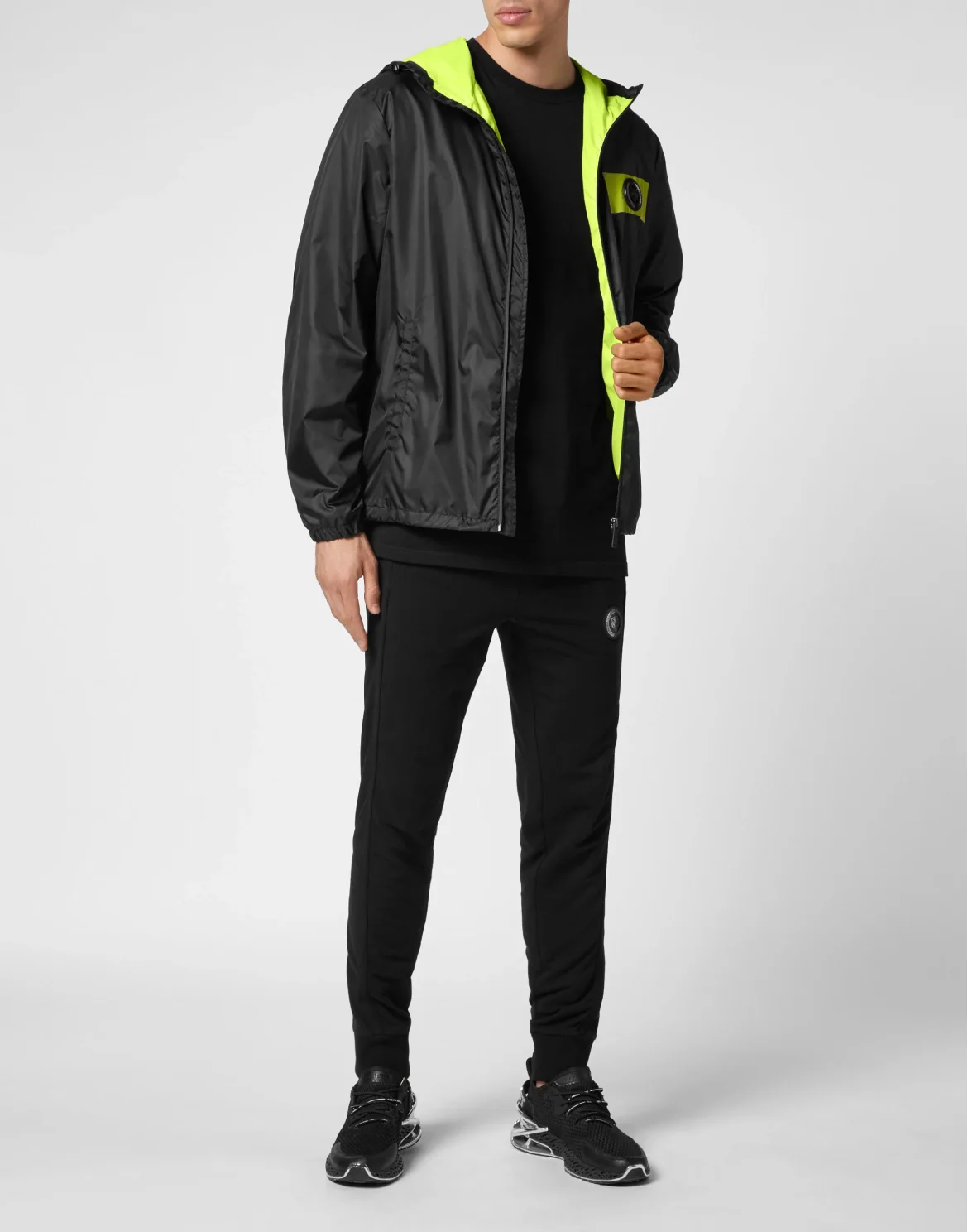 Nylon Windbreaker, цвет: Черный
