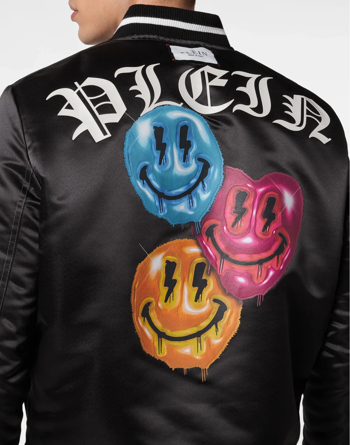 Satin Bomber Smile, цвет: Черный