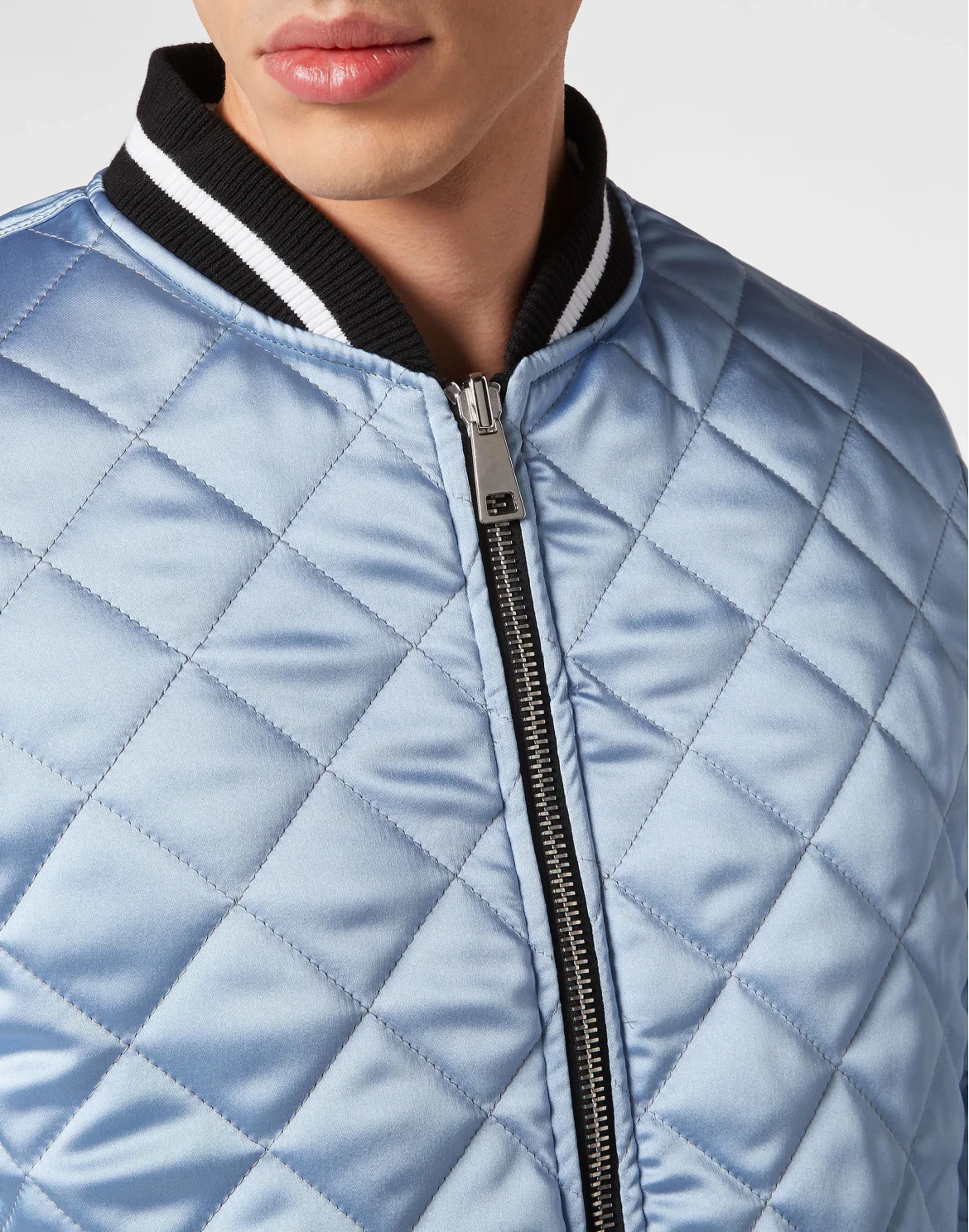 Satin Bomber Smile, цвет: Черный