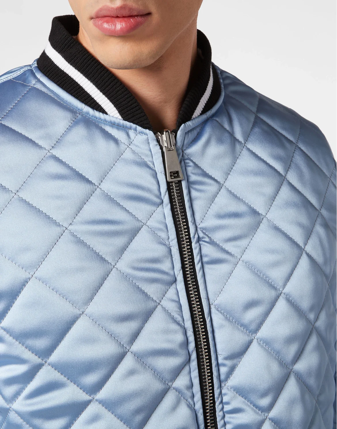 Satin Bomber Smile, цвет: Черный