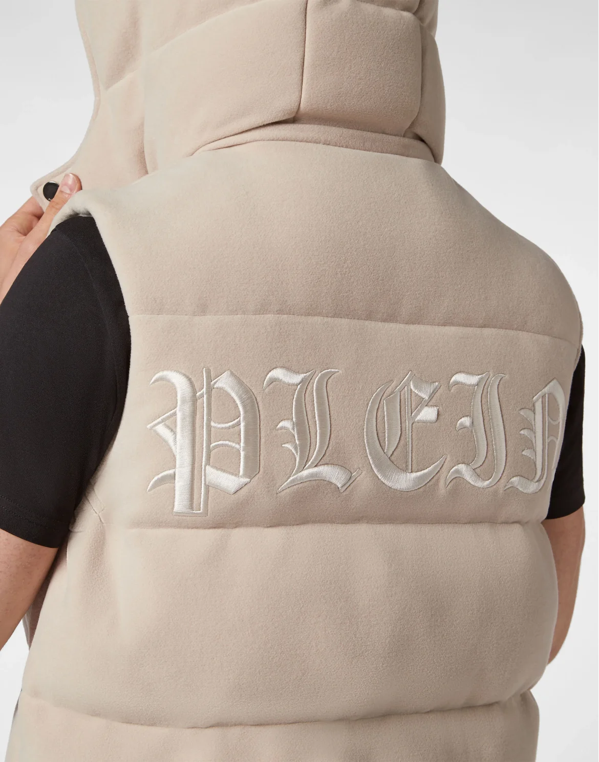 Woolen Cloth Down Vest Gothic Plein, цвет: Бежевый