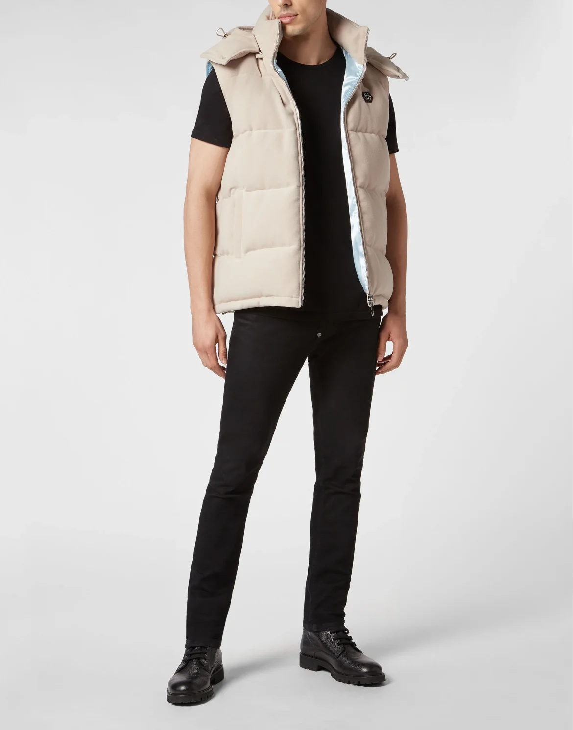 Woolen Cloth Down Vest Gothic Plein, цвет: Бежевый