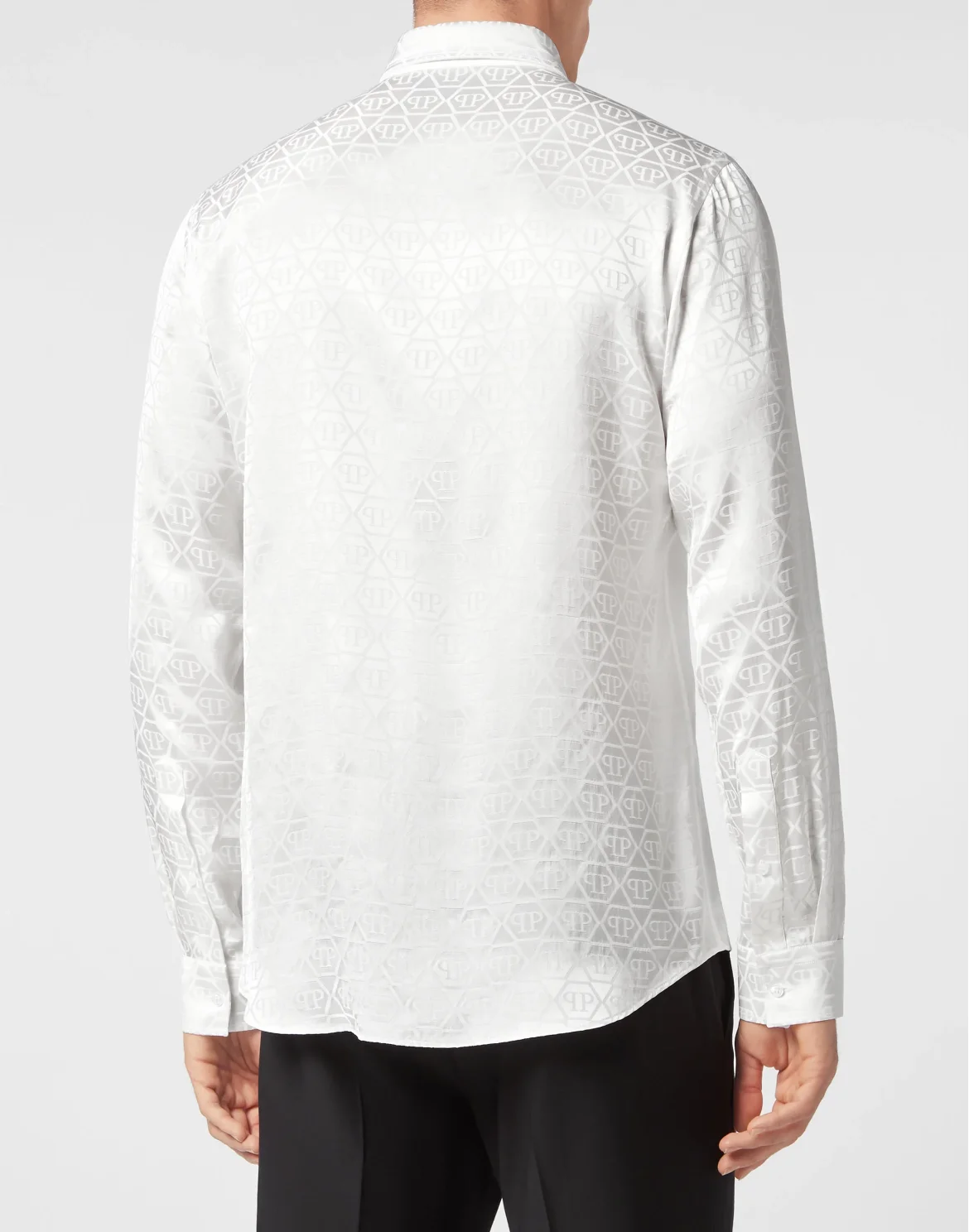 Jacquard Shirt Sugar Daddy Cut LS Monogram, цвет: Белый