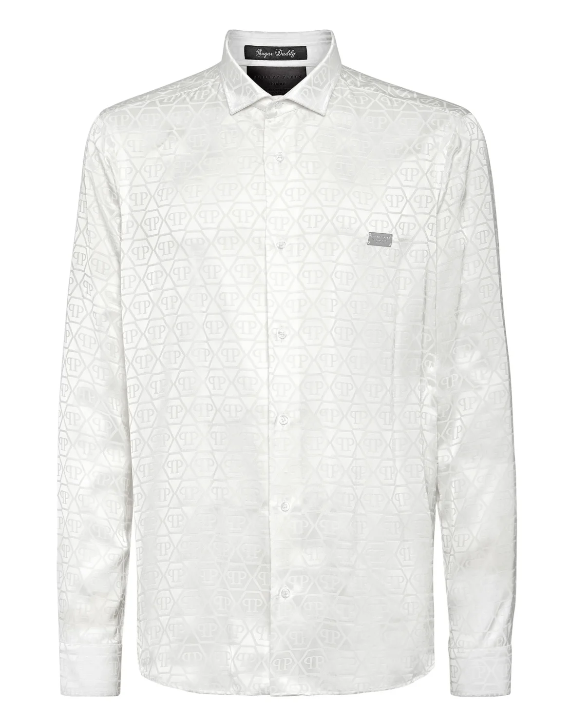 Jacquard Shirt Sugar Daddy Cut LS Monogram, цвет: Белый
