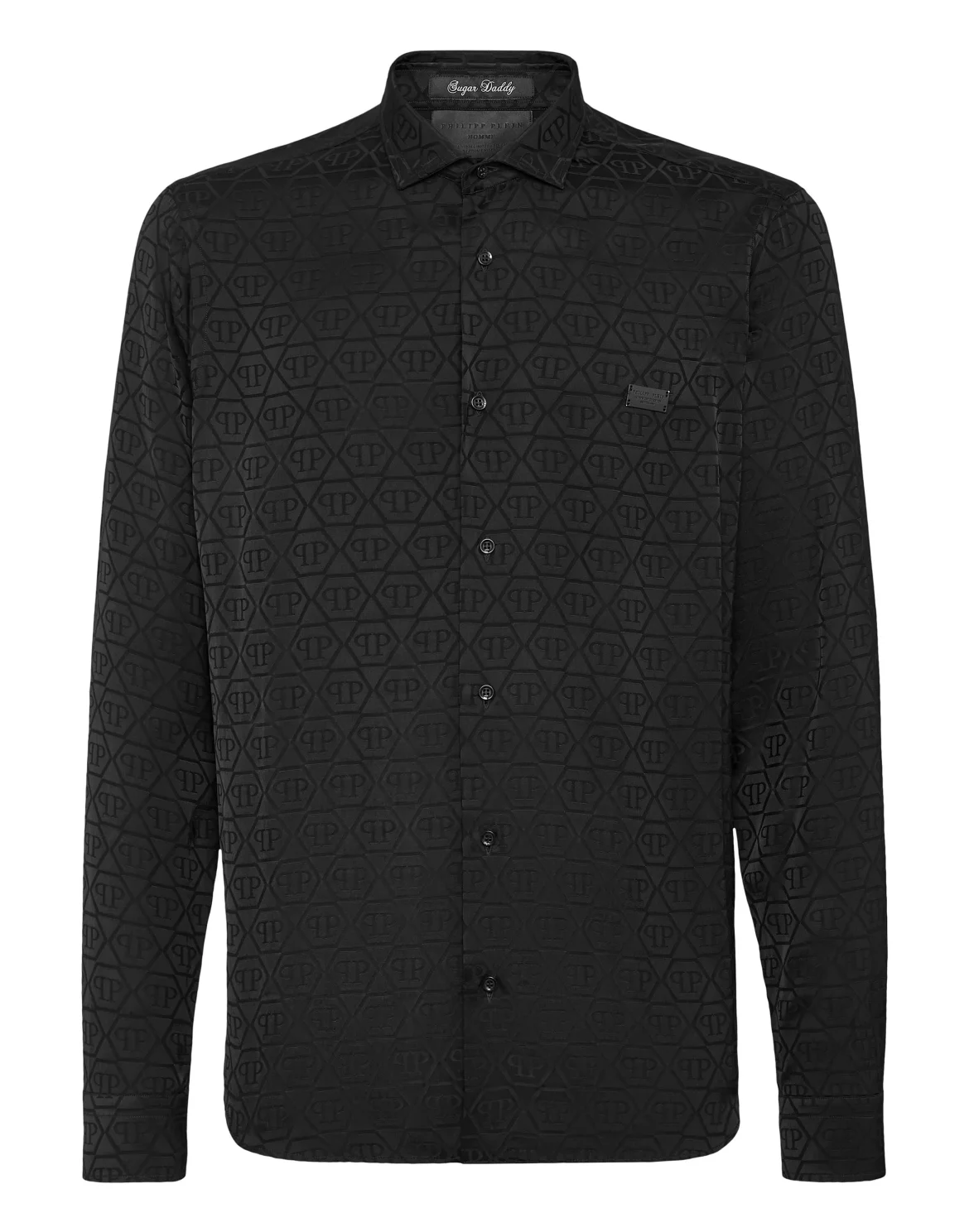 Jacquard Shirt Sugar Daddy Cut LS Monogram, цвет: Черный