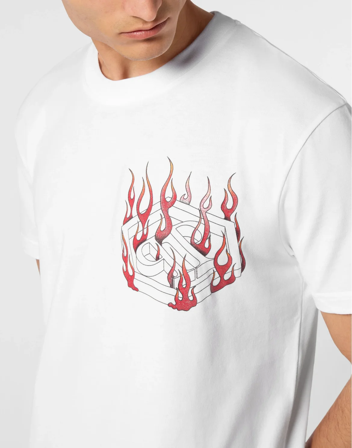 T-shirt Round Neck SS Hexagon, цвет: Белый