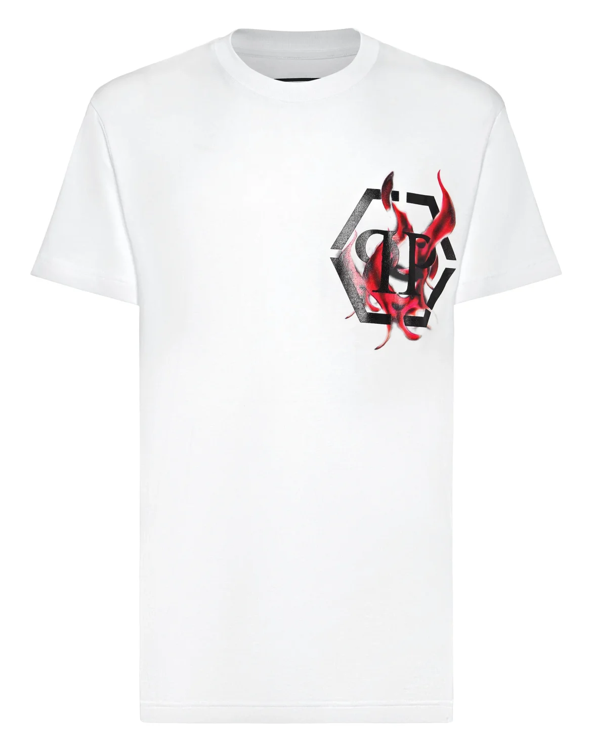 T-shirt Round Neck SS Flame Logos, цвет: Белый