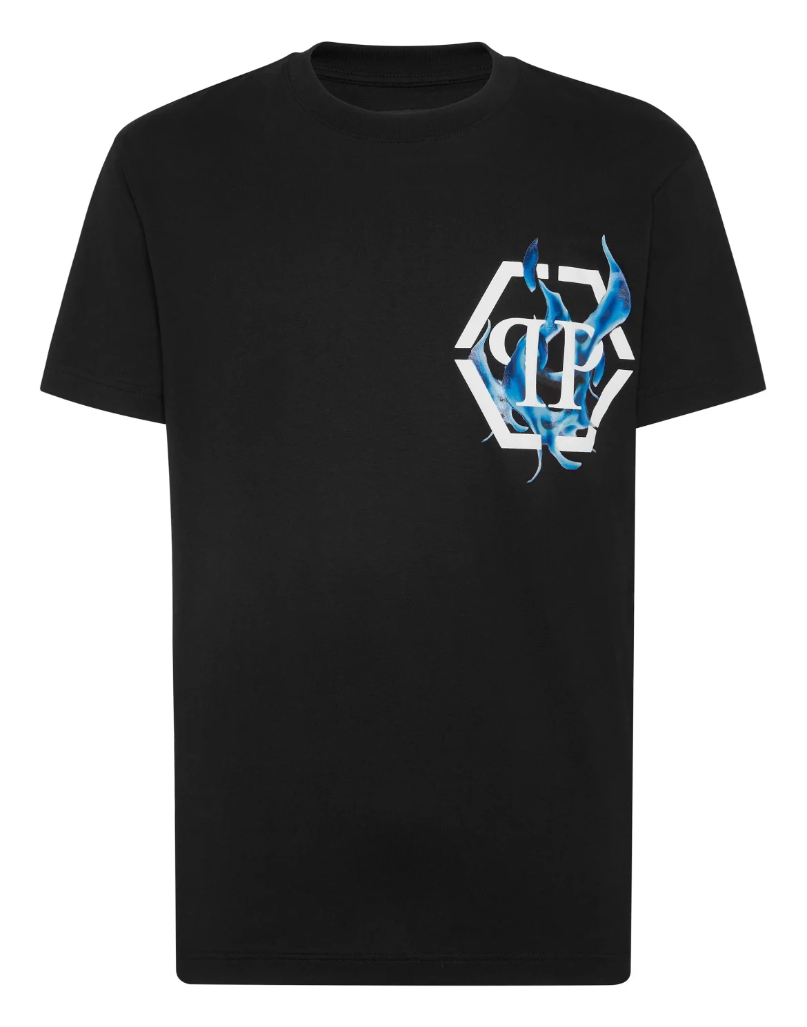 T-shirt Round Neck SS Flame Logos, цвет: Черный