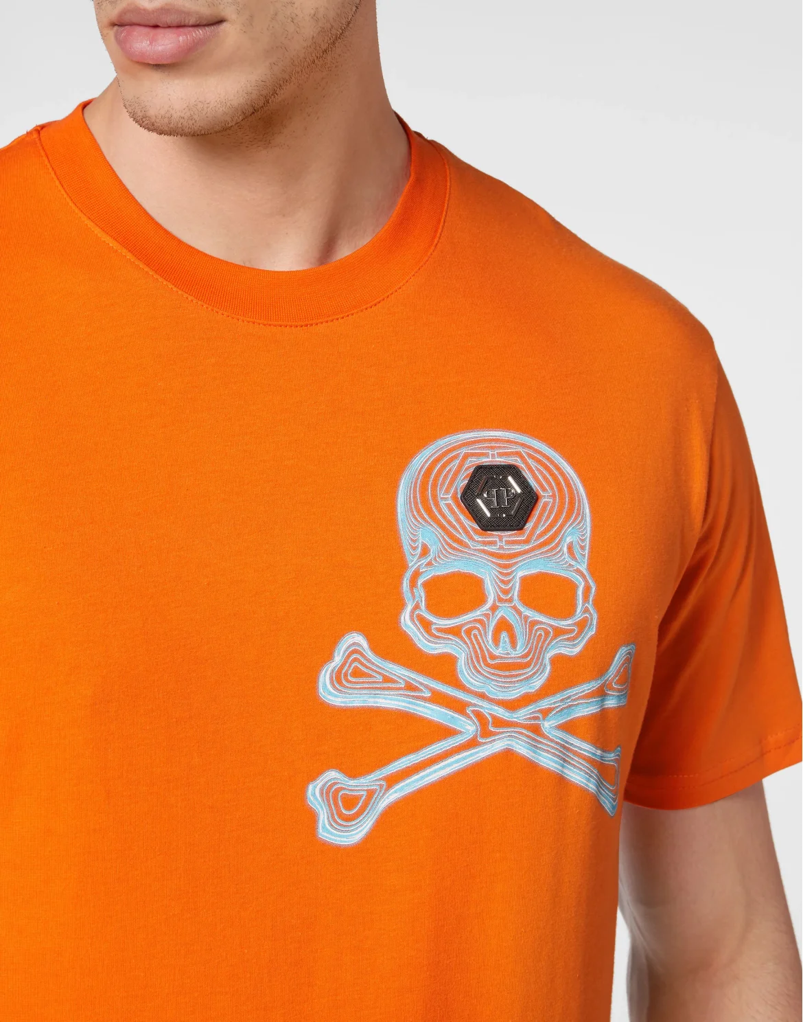 T-shirt Round Neck SS Skull&Bones, цвет: Оранжевый