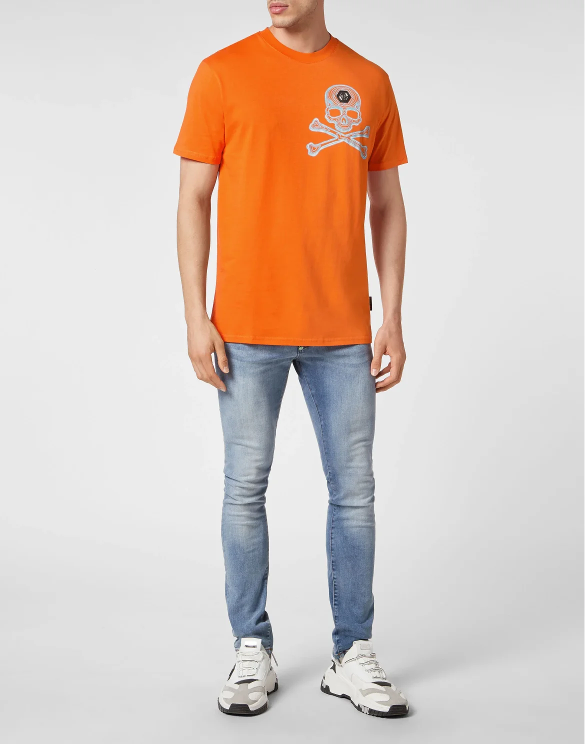 T-shirt Round Neck SS Skull&Bones, цвет: Оранжевый
